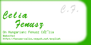 celia fenusz business card